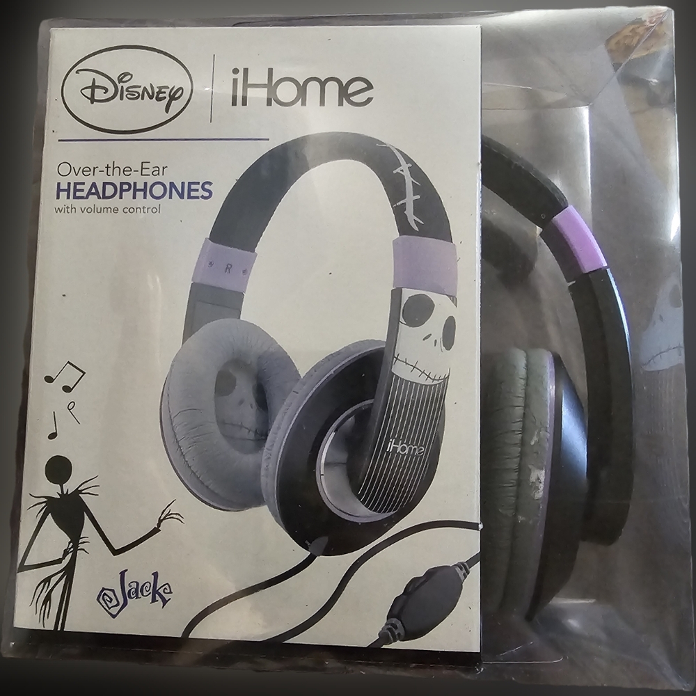 Disney iHome Jack Skellington Over-Ear Headphones - Black & Purple